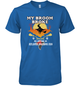 Broom Broke So I Became An Atlanta Falcons Fan  NFL Halloween Costume Men's Premium T-Shirt