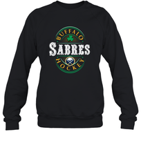 Load image into Gallery viewer, Buffalo Sabres Fanatics Branded Black St. Patrick&#39;s Day Forever Lucky 01 Crewneck Sweatshirt
