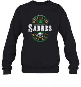 Buffalo Sabres Fanatics Branded Black St. Patrick's Day Forever Lucky 01 Crewneck Sweatshirt