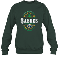 Load image into Gallery viewer, Buffalo Sabres Fanatics Branded Black St. Patrick's Day Forever Lucky 01 Crewneck Sweatshirt
