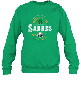 Buffalo Sabres Fanatics Branded Black St. Patrick's Day Forever Lucky 01 Crewneck Sweatshirt