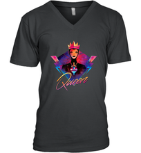 Load image into Gallery viewer, Disney Villains Evil Queen Neon 90s Rock Band Men's V-Neck
