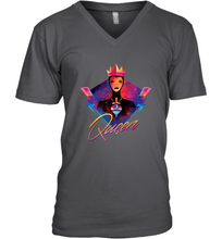 Load image into Gallery viewer, Disney Villains Evil Queen Neon 90s Rock Band Men's V-Neck

