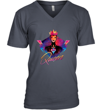 Load image into Gallery viewer, Disney Villains Evil Queen Neon 90s Rock Band Men's V-Neck
