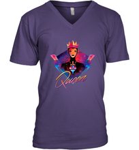 Load image into Gallery viewer, Disney Villains Evil Queen Neon 90s Rock Band Men's V-Neck
