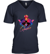Load image into Gallery viewer, Disney Villains Evil Queen Neon 90s Rock Band Men's V-Neck

