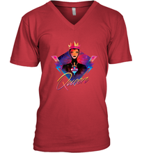 Load image into Gallery viewer, Disney Villains Evil Queen Neon 90s Rock Band Men's V-Neck
