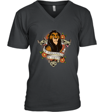 Load image into Gallery viewer, Disney Lion King Scar and Hyenas I&#39;m Surrounded By Idiots Men&#39;s V-Neck
