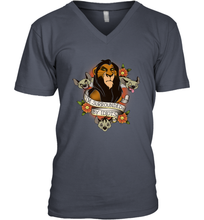 Load image into Gallery viewer, Disney Lion King Scar and Hyenas I&#39;m Surrounded By Idiots Men&#39;s V-Neck
