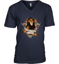 Load image into Gallery viewer, Disney Lion King Scar and Hyenas I&#39;m Surrounded By Idiots Men&#39;s V-Neck
