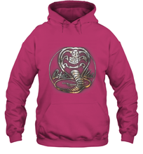 Load image into Gallery viewer, Cobra Kai Rusted Steel Snake Logo Hooded Sweatshirt
