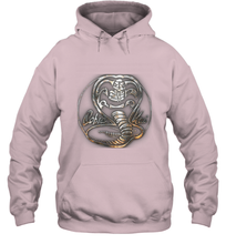 Load image into Gallery viewer, Cobra Kai Rusted Steel Snake Logo Hooded Sweatshirt
