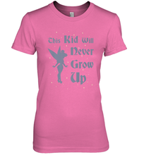 Load image into Gallery viewer, Disney Peter Pan Tinkerbell Never Grow Up Women&#39;s Premium T-Shirt
