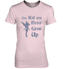 Load image into Gallery viewer, Disney Peter Pan Tinkerbell Never Grow Up Women&#39;s Premium T-Shirt
