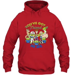 Disney Pixar Toy Story Cartoon Group Shot Hooded Sweatshirt