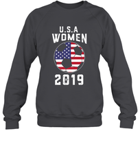 Load image into Gallery viewer, USA United States Women 2019 Soccer US Futbol Crewneck Sweatshirt
