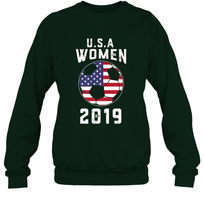 Load image into Gallery viewer, USA United States Women 2019 Soccer US Futbol Crewneck Sweatshirt
