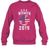 Load image into Gallery viewer, USA United States Women 2019 Soccer US Futbol Crewneck Sweatshirt
