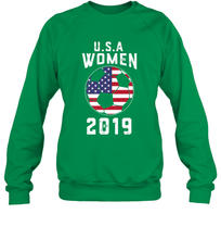 Load image into Gallery viewer, USA United States Women 2019 Soccer US Futbol Crewneck Sweatshirt
