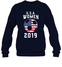 Load image into Gallery viewer, USA United States Women 2019 Soccer US Futbol Crewneck Sweatshirt

