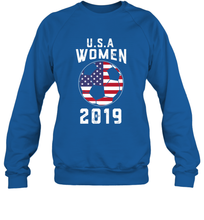 Load image into Gallery viewer, USA United States Women 2019 Soccer US Futbol Crewneck Sweatshirt
