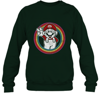 Load image into Gallery viewer, Super Mario Rainbow Circle Distressed Logo Crewneck Sweatshirt
