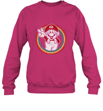 Load image into Gallery viewer, Super Mario Rainbow Circle Distressed Logo Crewneck Sweatshirt
