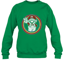 Load image into Gallery viewer, Super Mario Rainbow Circle Distressed Logo Crewneck Sweatshirt
