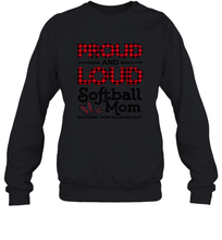 Load image into Gallery viewer, Proud And Loud Softball Mom Crewneck Sweatshirt
