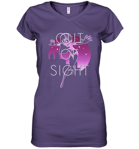 Disney Pixar Incredibles 2 Shy Violet Night Women's V-Neck T-Shirt