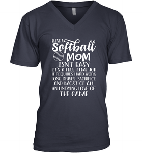 Being A Softball Mom Isnt Easy Men's V-Neck