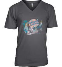 Load image into Gallery viewer, Disney Peter Pan Distressed Mermaid Lagoon Men&#39;s V-Neck
