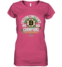 Load image into Gallery viewer, NHL ST PATRICK'S DAY Boston Bruins Fanatics 2020 Eastern Conference Champions Defensive Zone Women's V-Neck T-Shirt

