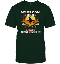 Load image into Gallery viewer, Broom Broke So I Became an Arizona Cardinals Fan  NFL Halloween Costume Men's T-Shirt
