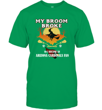 Load image into Gallery viewer, Broom Broke So I Became an Arizona Cardinals Fan  NFL Halloween Costume Men's T-Shirt
