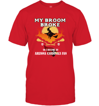 Load image into Gallery viewer, Broom Broke So I Became an Arizona Cardinals Fan  NFL Halloween Costume Men's T-Shirt
