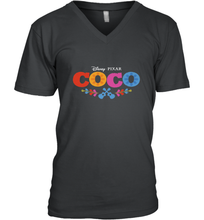 Load image into Gallery viewer, Disney Pixar Coco Movie Logo Colorful Men's V-Neck
