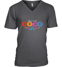 Load image into Gallery viewer, Disney Pixar Coco Movie Logo Colorful Men's V-Neck
