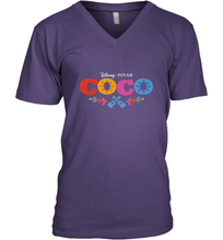 Load image into Gallery viewer, Disney Pixar Coco Movie Logo Colorful Men's V-Neck
