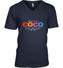 Load image into Gallery viewer, Disney Pixar Coco Movie Logo Colorful Men's V-Neck
