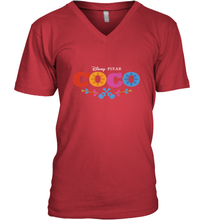 Load image into Gallery viewer, Disney Pixar Coco Movie Logo Colorful Men's V-Neck
