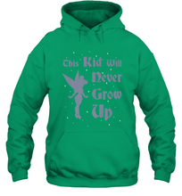 Load image into Gallery viewer, Disney Peter Pan Tinkerbell Never Grow Up Hooded Sweatshirt
