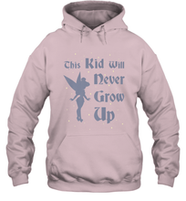 Load image into Gallery viewer, Disney Peter Pan Tinkerbell Never Grow Up Hooded Sweatshirt
