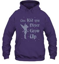 Load image into Gallery viewer, Disney Peter Pan Tinkerbell Never Grow Up Hooded Sweatshirt
