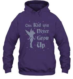 Disney Peter Pan Tinkerbell Never Grow Up Hooded Sweatshirt