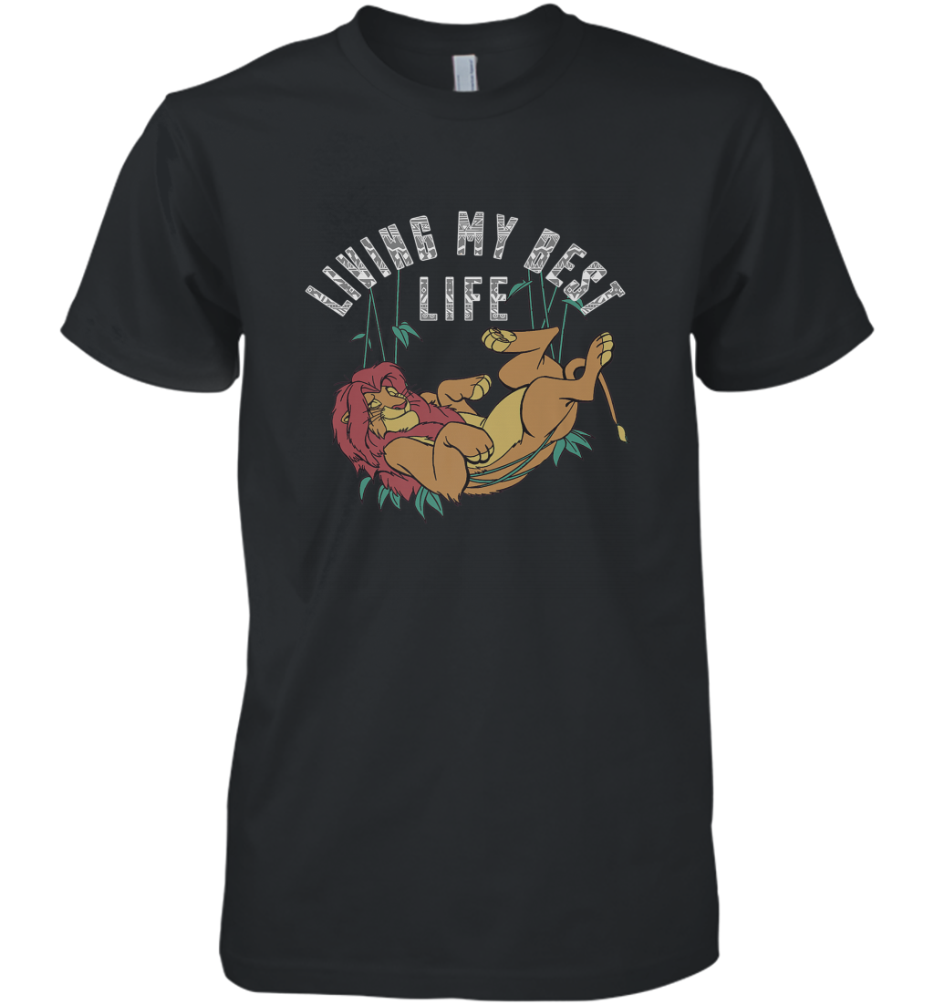 Disney Lion King Simba Living My Best Life Men's Premium T-Shirt