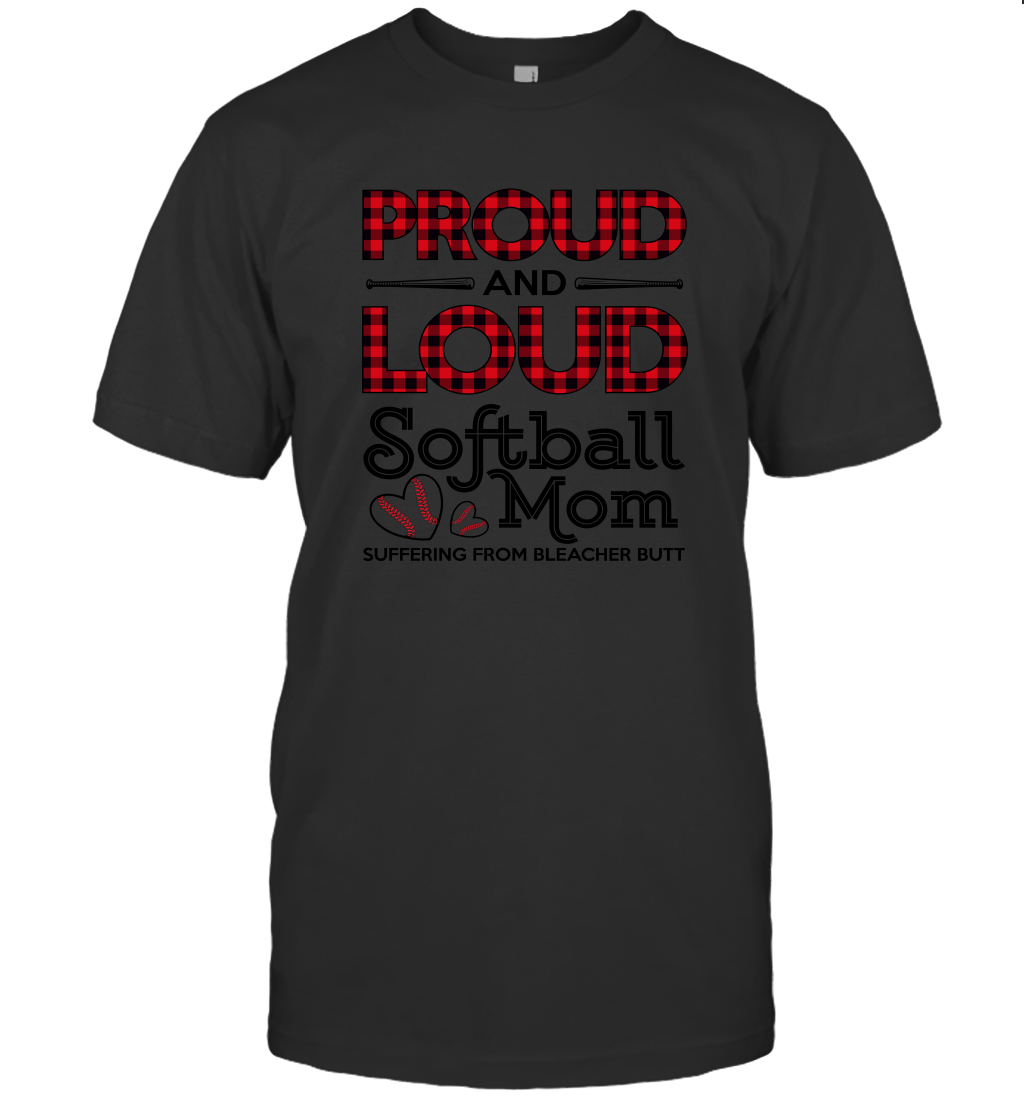 Proud And Loud Softball Mom Men's T-Shirt