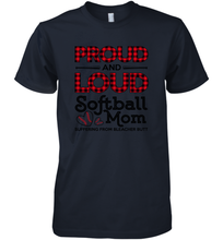 Load image into Gallery viewer, Proud And Loud Softball Mom Men&#39;s Premium T-Shirt
