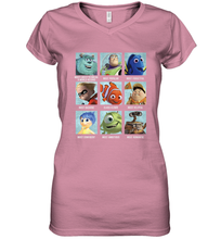 Load image into Gallery viewer, Disney Pixar Collection Character Yearbook Women&#39;s V-Neck T-Shirt
