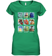 Load image into Gallery viewer, Disney Pixar Collection Character Yearbook Women&#39;s V-Neck T-Shirt
